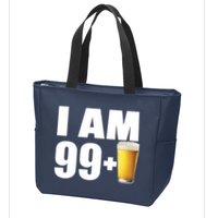 I Am 99 Plus Beer 100th Birthday Zip Tote Bag