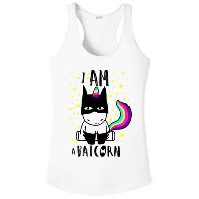I Am A Batcorn (Unicorn Bat) Ladies PosiCharge Competitor Racerback Tank