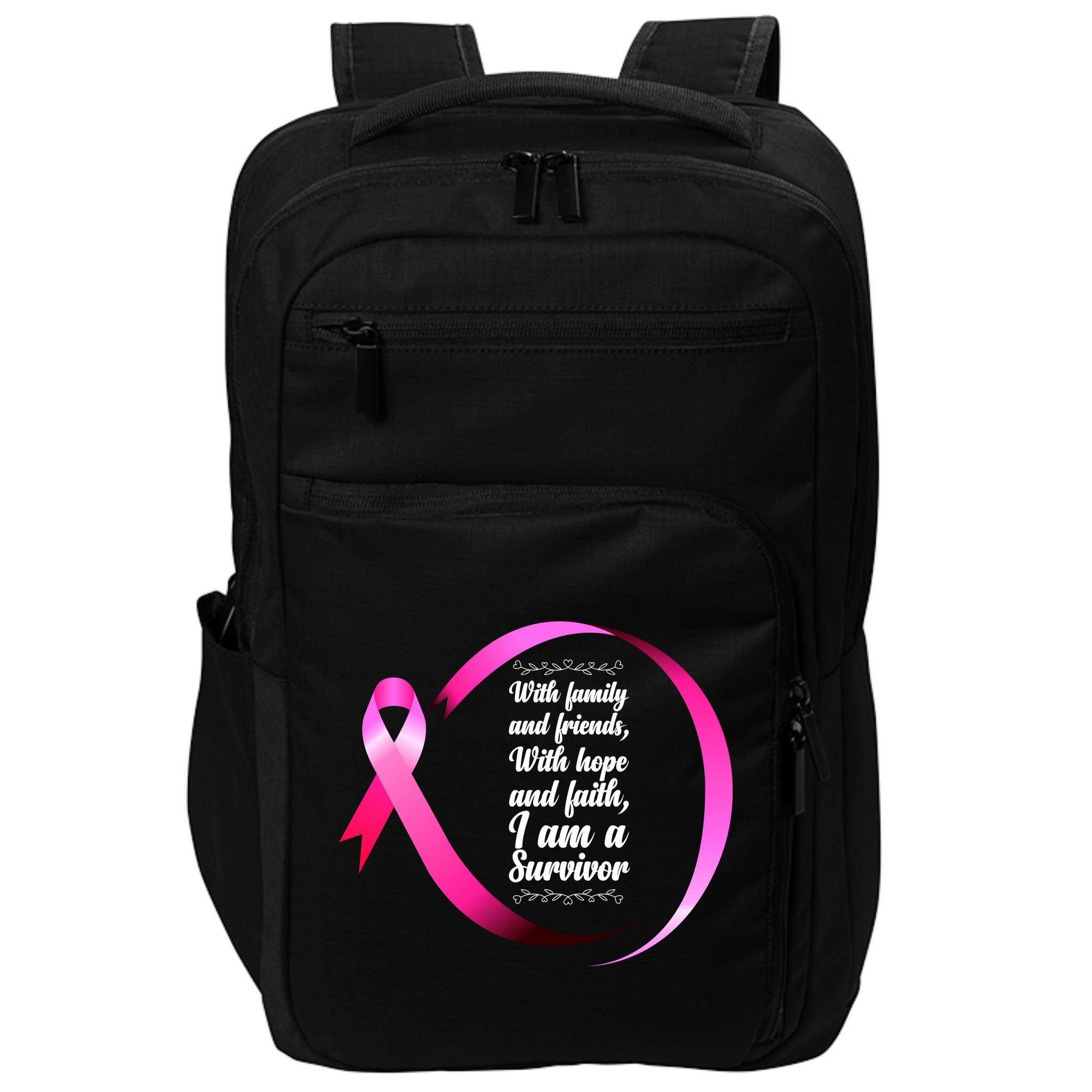I Am A Breast Cancer Survivor Impact Tech Backpack