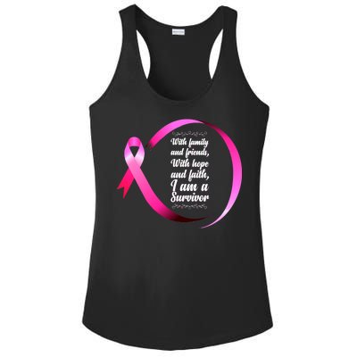 I Am A Breast Cancer Survivor Ladies PosiCharge Competitor Racerback Tank