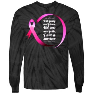 I Am A Breast Cancer Survivor Tie-Dye Long Sleeve Shirt