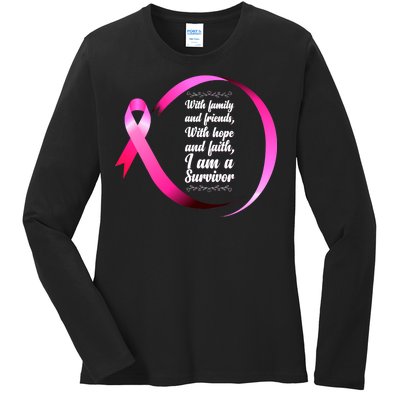 I Am A Breast Cancer Survivor Ladies Long Sleeve Shirt