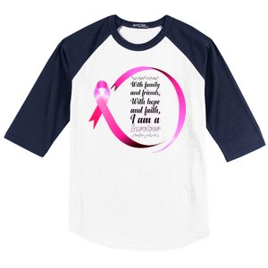 I Am A Breast Cancer Survivor Baseball Sleeve Shirt