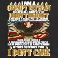 I Am A Grumpy Proud Veteran Funny Cool Comfort Performance Bucket Hat