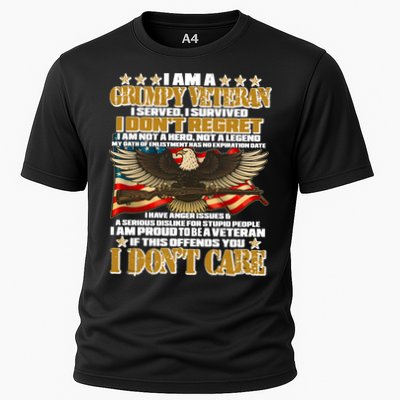 I Am A Grumpy Proud Veteran Funny Performance Shirt
