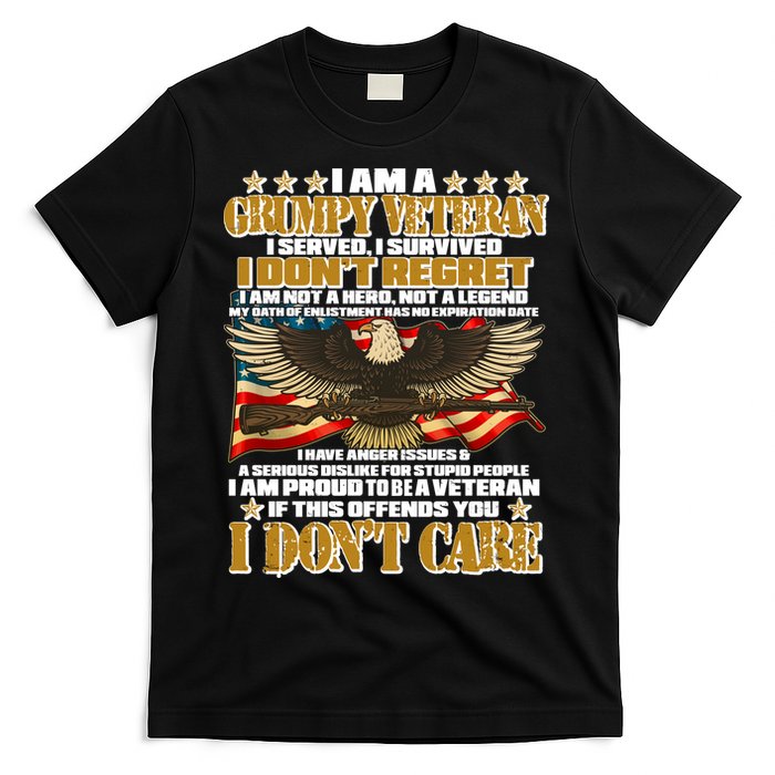I Am A Grumpy Proud Veteran Funny T-Shirt