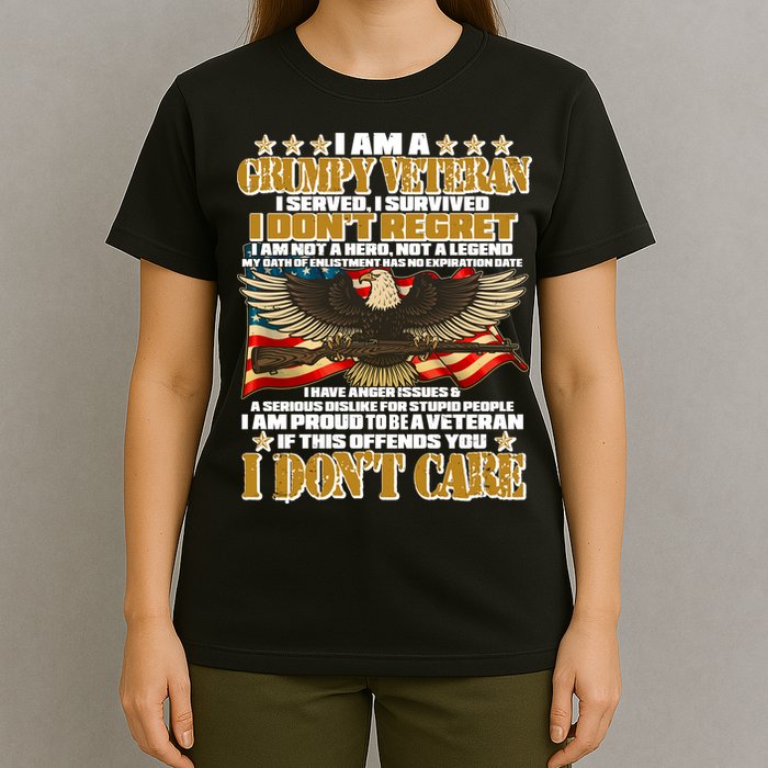 I Am A Grumpy Proud Veteran Funny T-Shirt