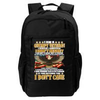 I Am A Grumpy Proud Veteran Funny Backpack