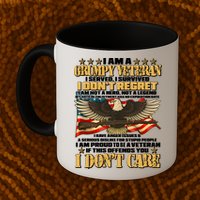 I Am A Grumpy Proud Veteran Funny Mug