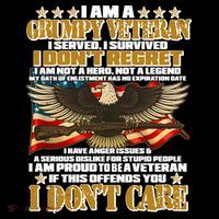 I Am A Grumpy Proud Veteran Funny Cooling Performance Long Sleeve Crew