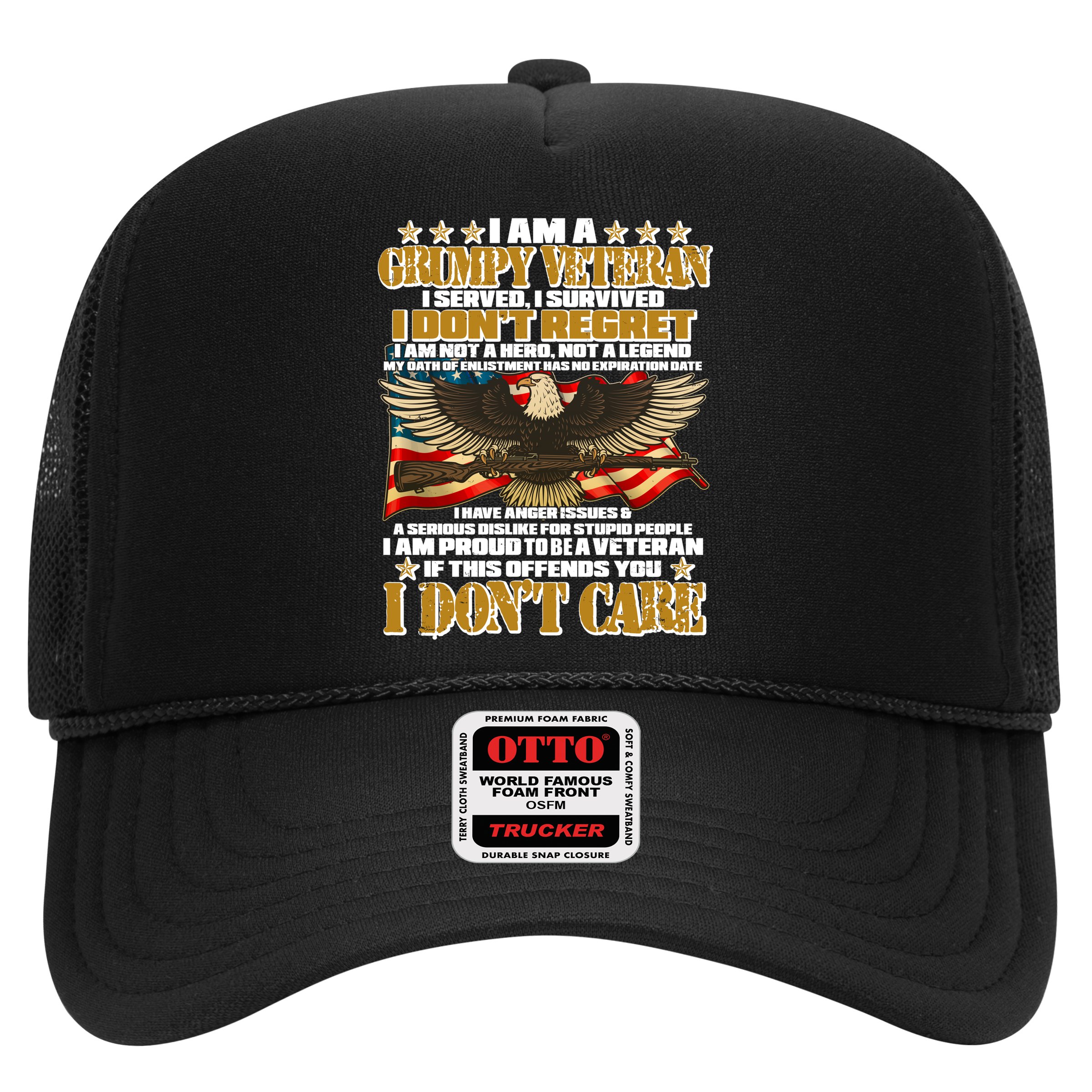 I Am A Grumpy Proud Veteran Funny Hat