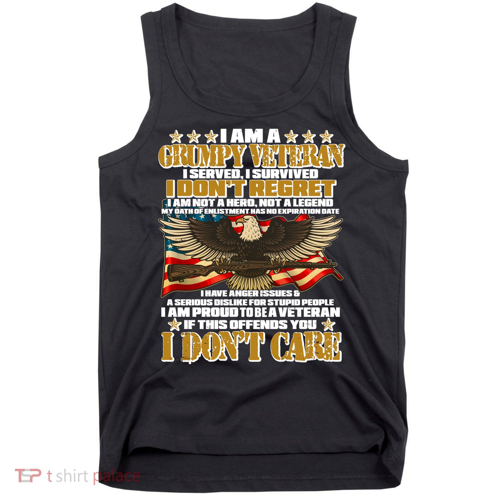 I Am A Grumpy Proud Veteran Funny Tank Top