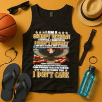 I Am A Grumpy Proud Veteran Funny Tank Top