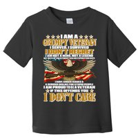 I Am A Grumpy Proud Veteran Funny Toddler T-Shirt