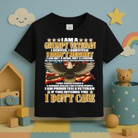 I Am A Grumpy Proud Veteran Funny Toddler T-Shirt