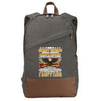 I Am A Grumpy Proud Veteran Funny Cotton Canvas Backpack