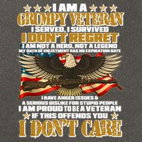 I Am A Grumpy Proud Veteran Funny Cotton Canvas Backpack