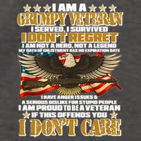 I Am A Grumpy Proud Veteran Funny Vector Backpack