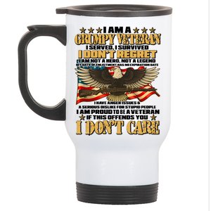 I Am A Grumpy Proud Veteran Funny Stainless Steel Travel Mug