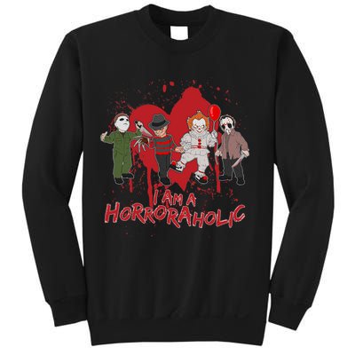 I Am A Horroraholic Funny Halloween Sweatshirt