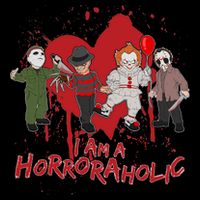 I Am A Horroraholic Funny Halloween T-Shirt