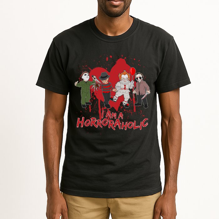 I Am A Horroraholic Funny Halloween Tall T-Shirt
