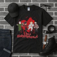 I Am A Horroraholic Funny Halloween Tall T-Shirt