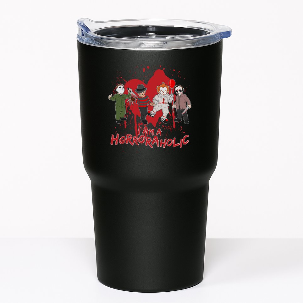 I Am A Horroraholic Funny Halloween Tumbler