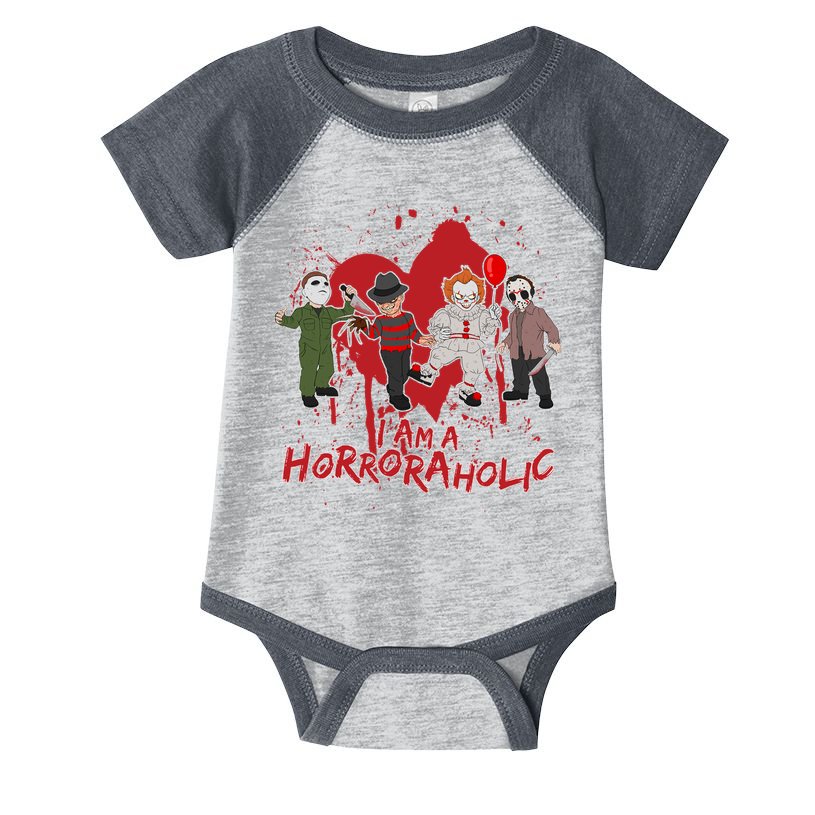I Am A Horroraholic Funny Halloween Infant Baby Jersey Bodysuit