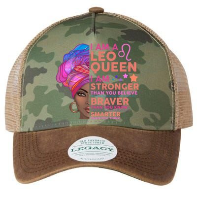 I Am A Leo Queen I Am Stronger Than You Believe Zodiac Legacy Tie Dye Trucker Hat