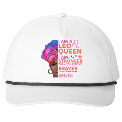 I Am A Leo Queen I Am Stronger Than You Believe Zodiac Snapback Five-Panel Rope Hat