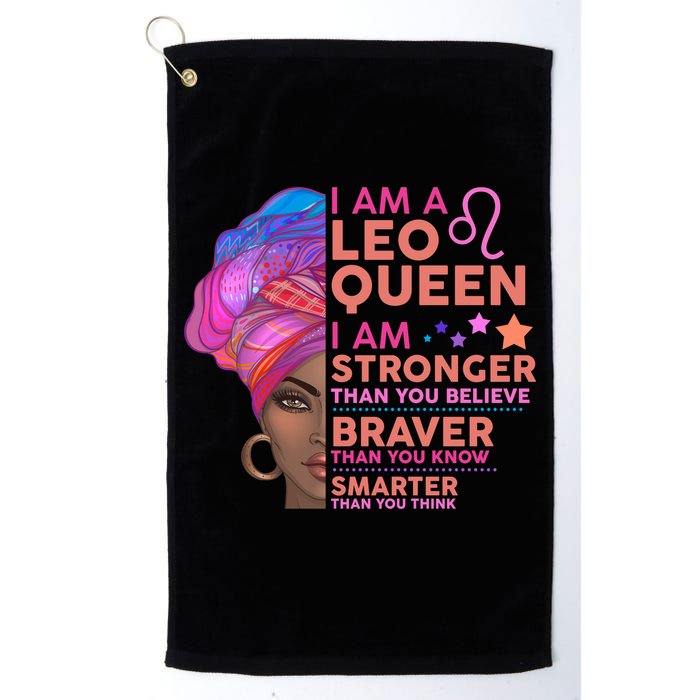 I Am A Leo Queen I Am Stronger Than You Believe Zodiac Golf Towel