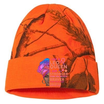 I Am A Leo Queen I Am Stronger Than You Believe Zodiac Kati Licensed 12" Camo Beanie