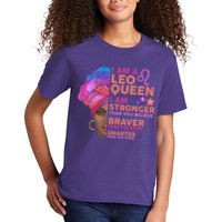 I Am A Leo Queen I Am Stronger Than You Believe Zodiac Kids T-Shirt
