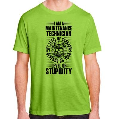 I Am A Maintenance Technician Level Of Stupidity Adult ChromaSoft Performance T-Shirt