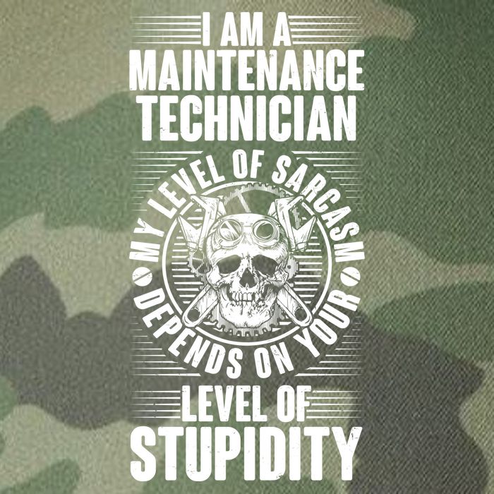 I Am A Maintenance Technician Level Of Stupidity Legacy Tie Dye Trucker Hat