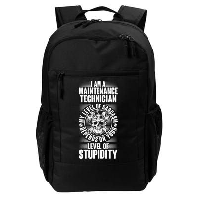 I Am A Maintenance Technician Level Of Stupidity Backpack