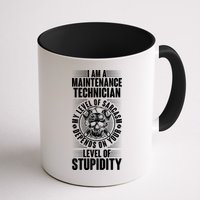 I Am A Maintenance Technician Level Of Stupidity Mug