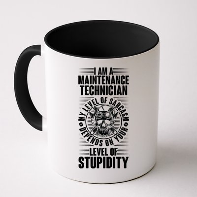 I Am A Maintenance Technician Level Of Stupidity Mug