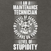 I Am A Maintenance Technician Level Of Stupidity Cotton Canvas Backpack