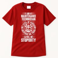 I Am A Maintenance Technician Level Of Stupidity Tall T-Shirt