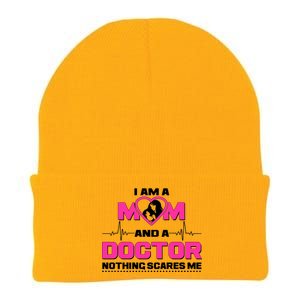 I Am A Mom and A Doctor Nothing Scare Me Knit Cap Winter Beanie