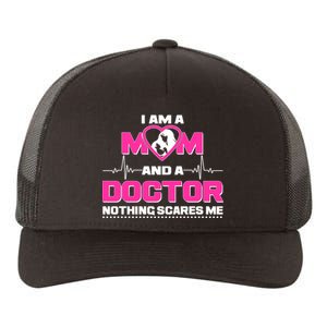 I Am A Mom and A Doctor Nothing Scare Me Yupoong Adult 5-Panel Trucker Hat