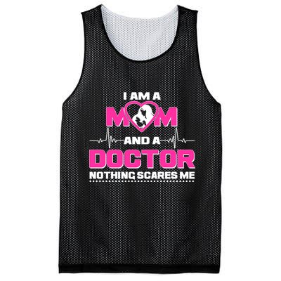 I Am A Mom and A Doctor Nothing Scare Me Mesh Reversible Basketball Jersey Tank