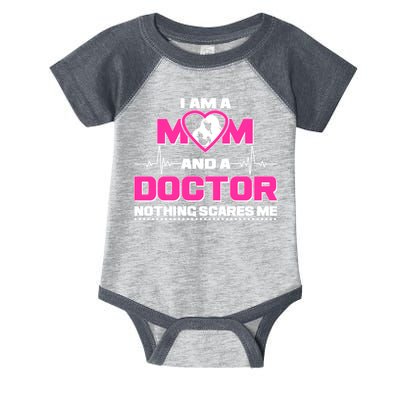 I Am A Mom and A Doctor Nothing Scare Me Infant Baby Jersey Bodysuit