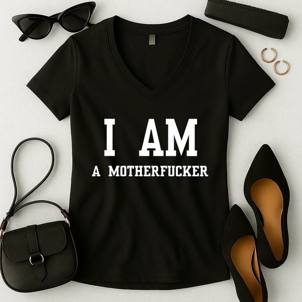 I Am A Motherfucker Women's V-Neck T-Shirt