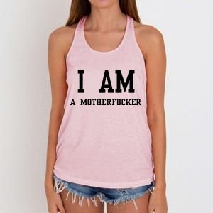 I Am A Motherfucker Women's Knotted Racerback Tank