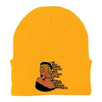 I Am A Proud Black Woman Beautiful Powerful Knit Cap Winter Beanie