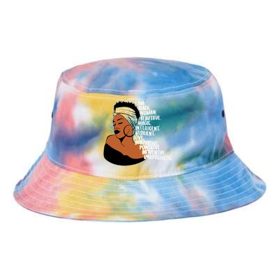 I Am A Proud Black Woman Beautiful Powerful Tie Dye Newport Bucket Hat