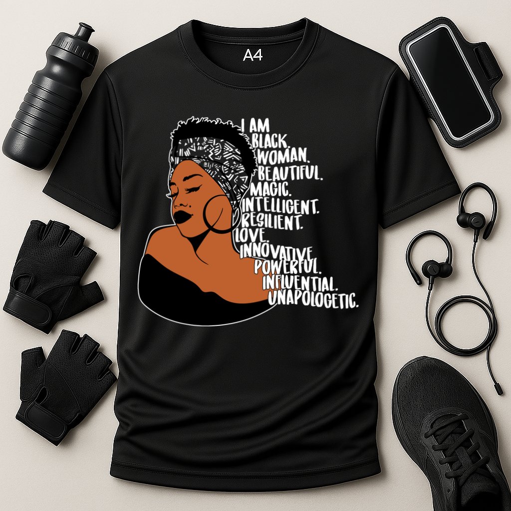 I Am A Proud Black Woman Beautiful Powerful Cooling Performance Crew T-Shirt